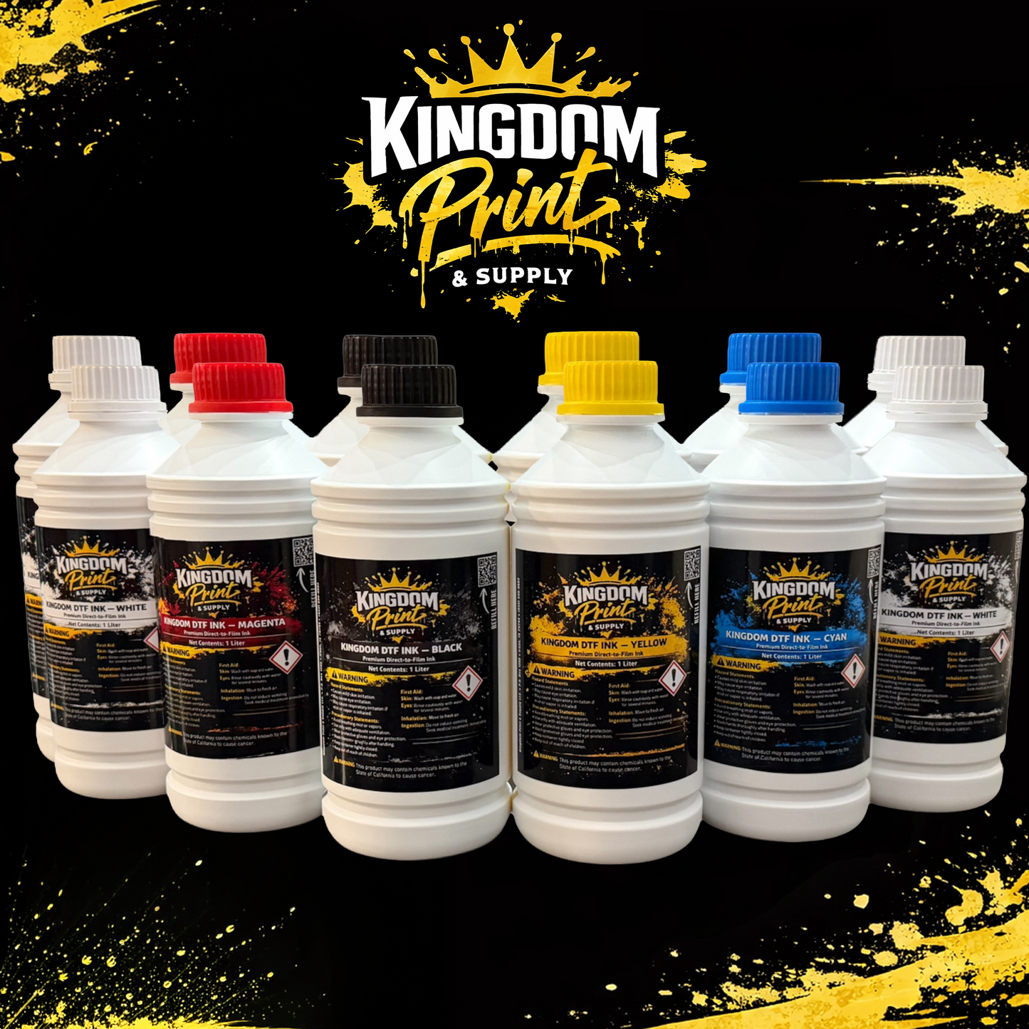 Premium DTF Ink for Epson Printheads – High Color Density Direct to Film Ink